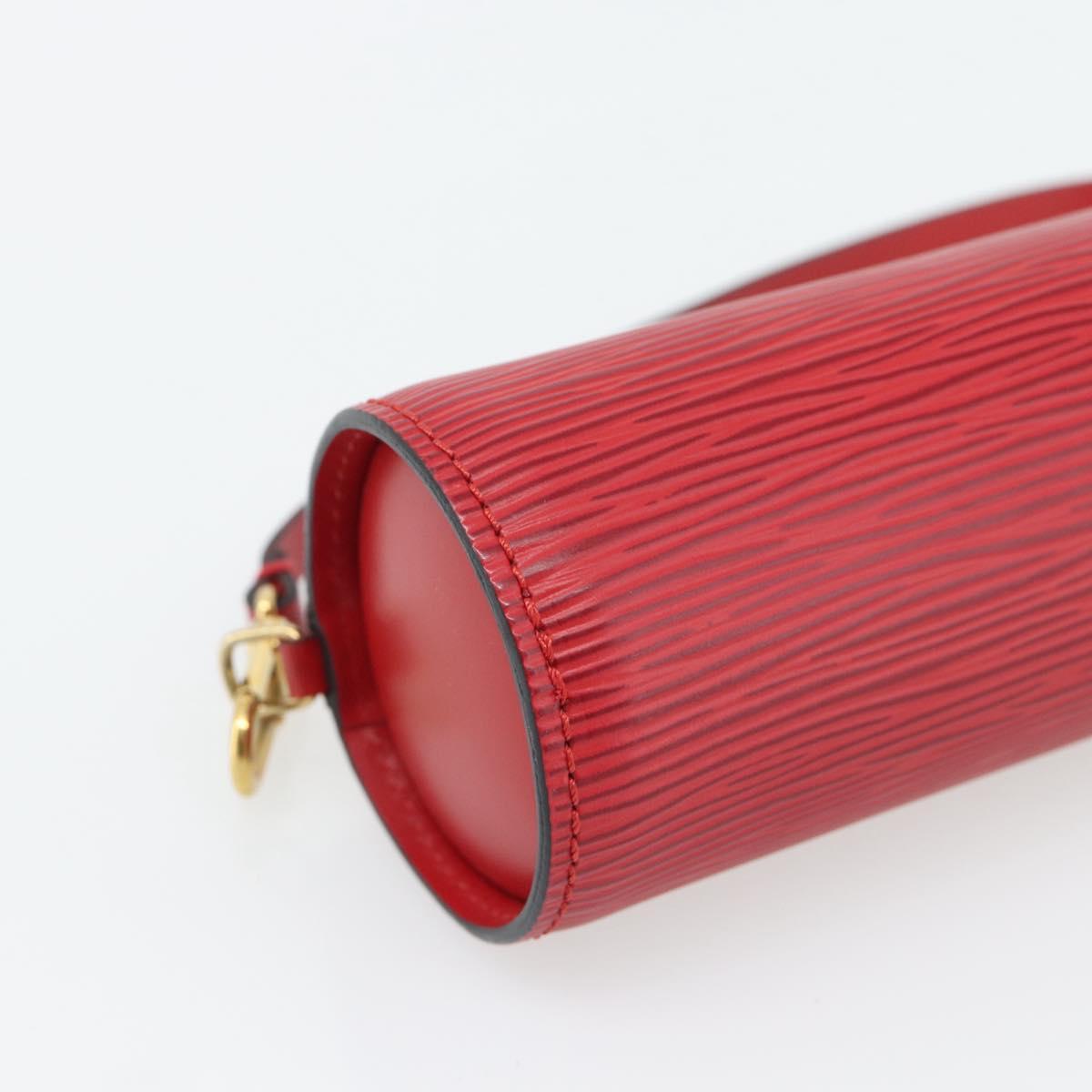 LOUIS VUITTON Epi Soufflot Pouch Accessory Pouch Red LV Auth 180314