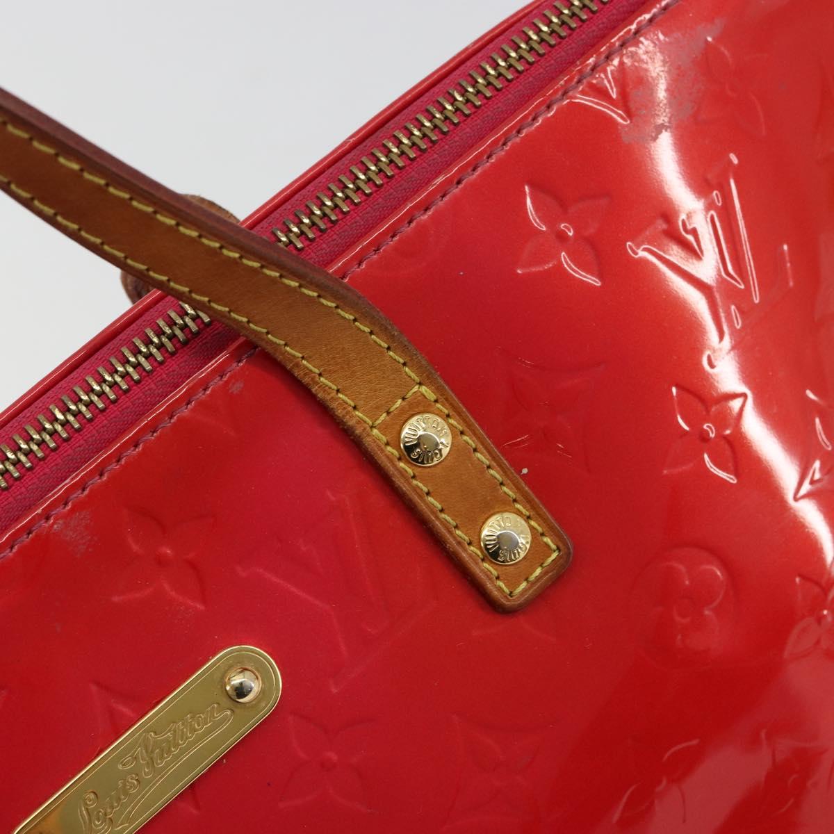 LOUIS VUITTON Monogram Vernis Bellevue PM Hand Bag Rose Pop M93669 Auth 180332