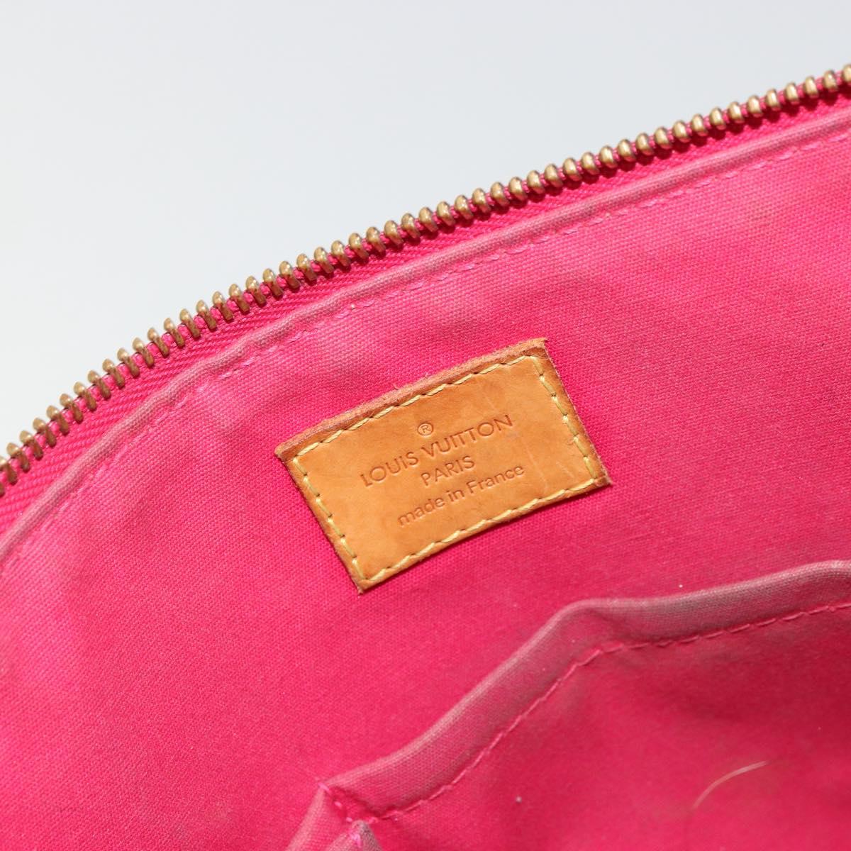 LOUIS VUITTON Monogram Vernis Bellevue PM Hand Bag Rose Pop M93669 Auth 180332