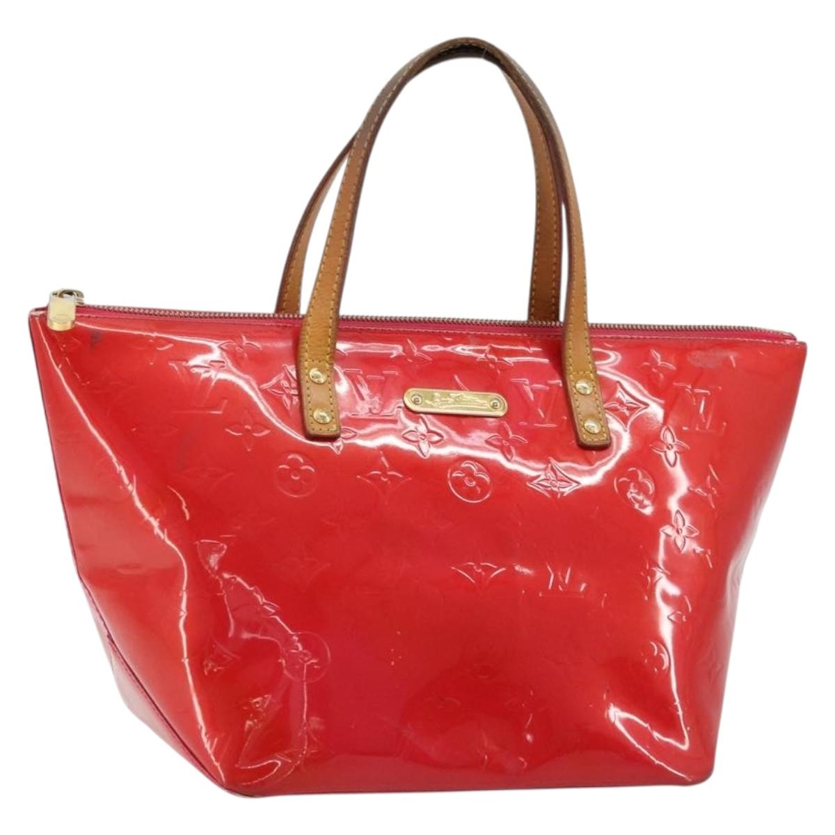 LOUIS VUITTON Monogram Vernis Bellevue PM Hand Bag Rose Pop M93669 Auth 180332