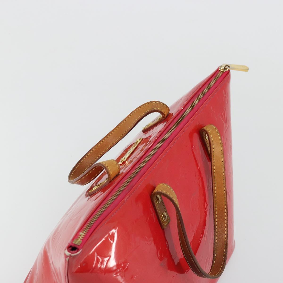 LOUIS VUITTON Monogram Vernis Bellevue PM Hand Bag Rose Pop M93669 Auth 180332