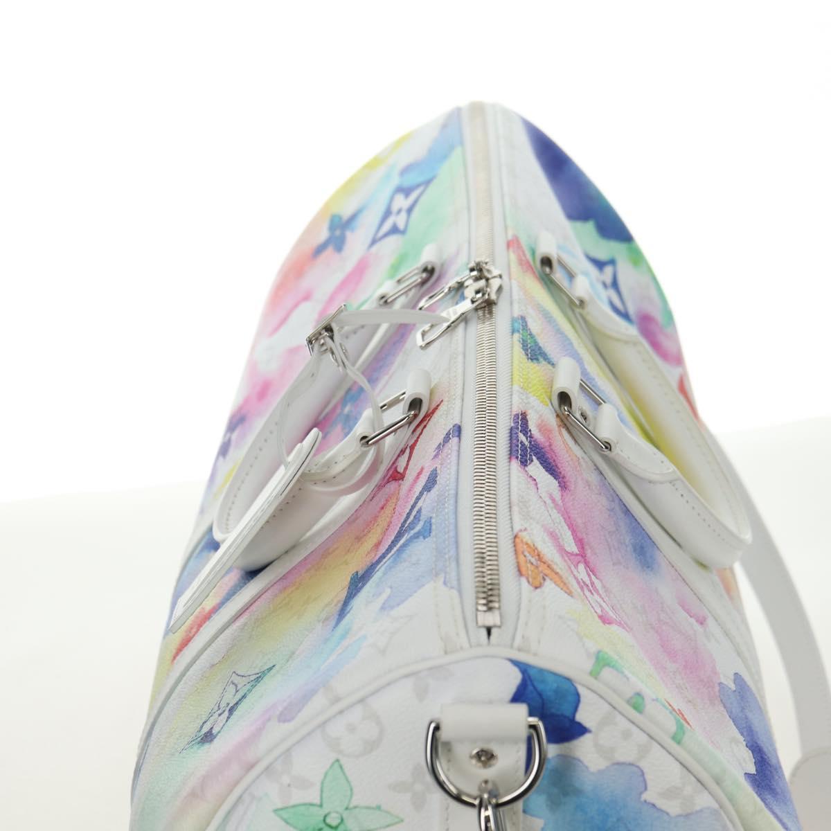 LOUIS VUITTON Watercolor Keepall Bandouliere 50 Bag M45758 LV Auth 180337SAM