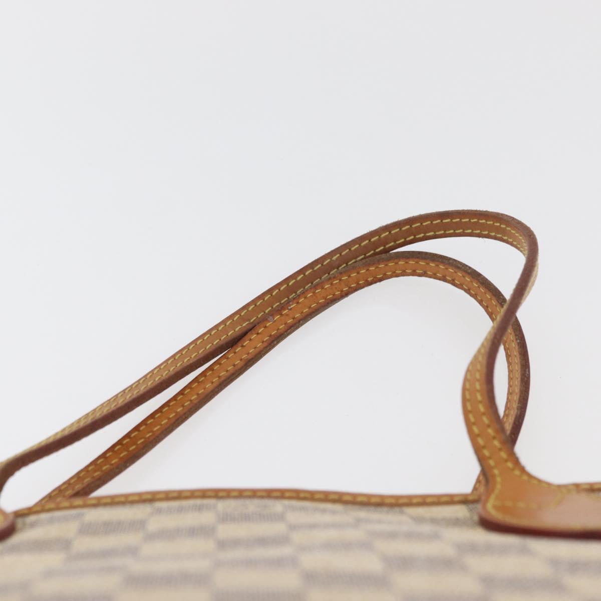 LOUIS VUITTON Damier Azur Neverfull PM Tote Bag N41362 LV Auth 180341