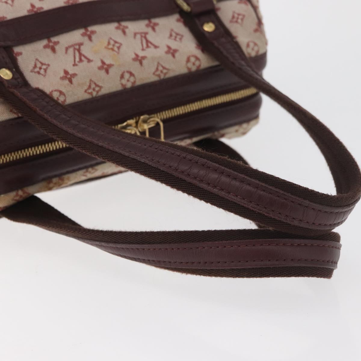 LOUIS VUITTON Monogram Mini Josephine PM Hand Bag Red M92216 LV Auth 180350