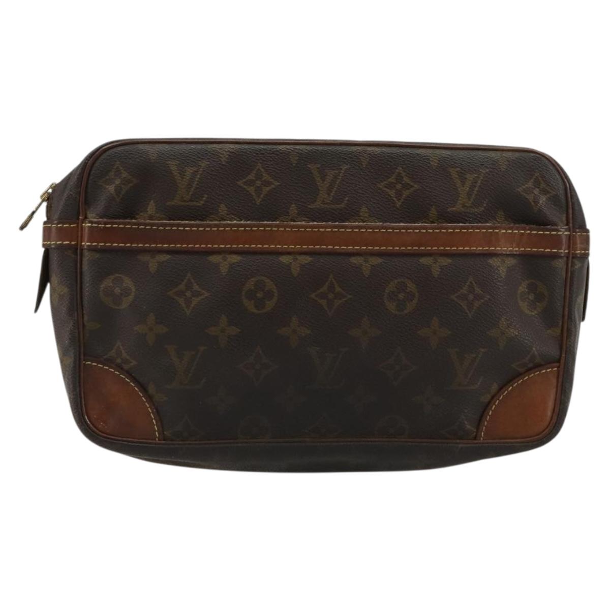 LOUIS VUITTON Monogram Compiegne 28 Clutch Bag M51845 LV Auth 180360
