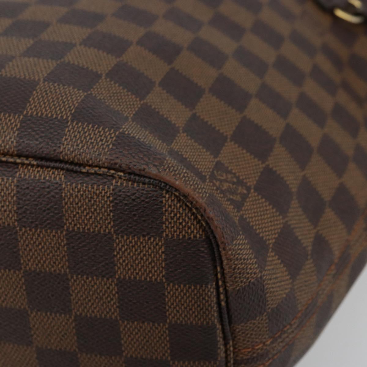 LOUIS VUITTON Damier Ebene Neverfull MM Tote Bag N51105 LV Auth 180373