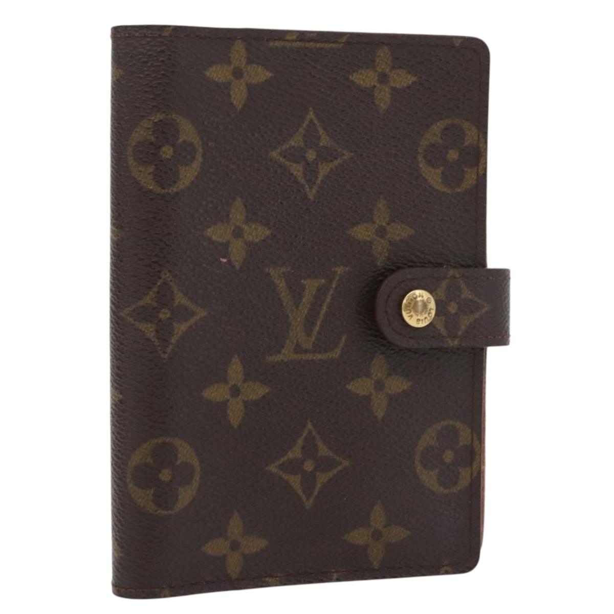 LOUIS VUITTON Monogram Agenda PM Day Planner Cover R20005 LV Auth 180378