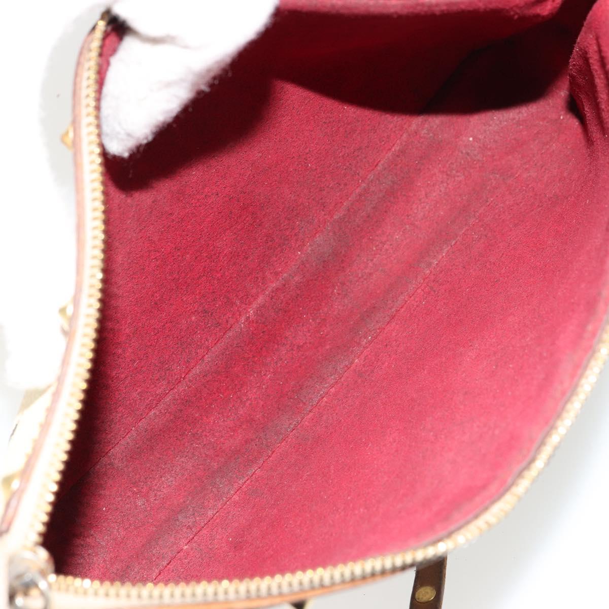 LOUIS VUITTON Monogram Multicolor Pochette Pouch White M92649 LV Auth 180382
