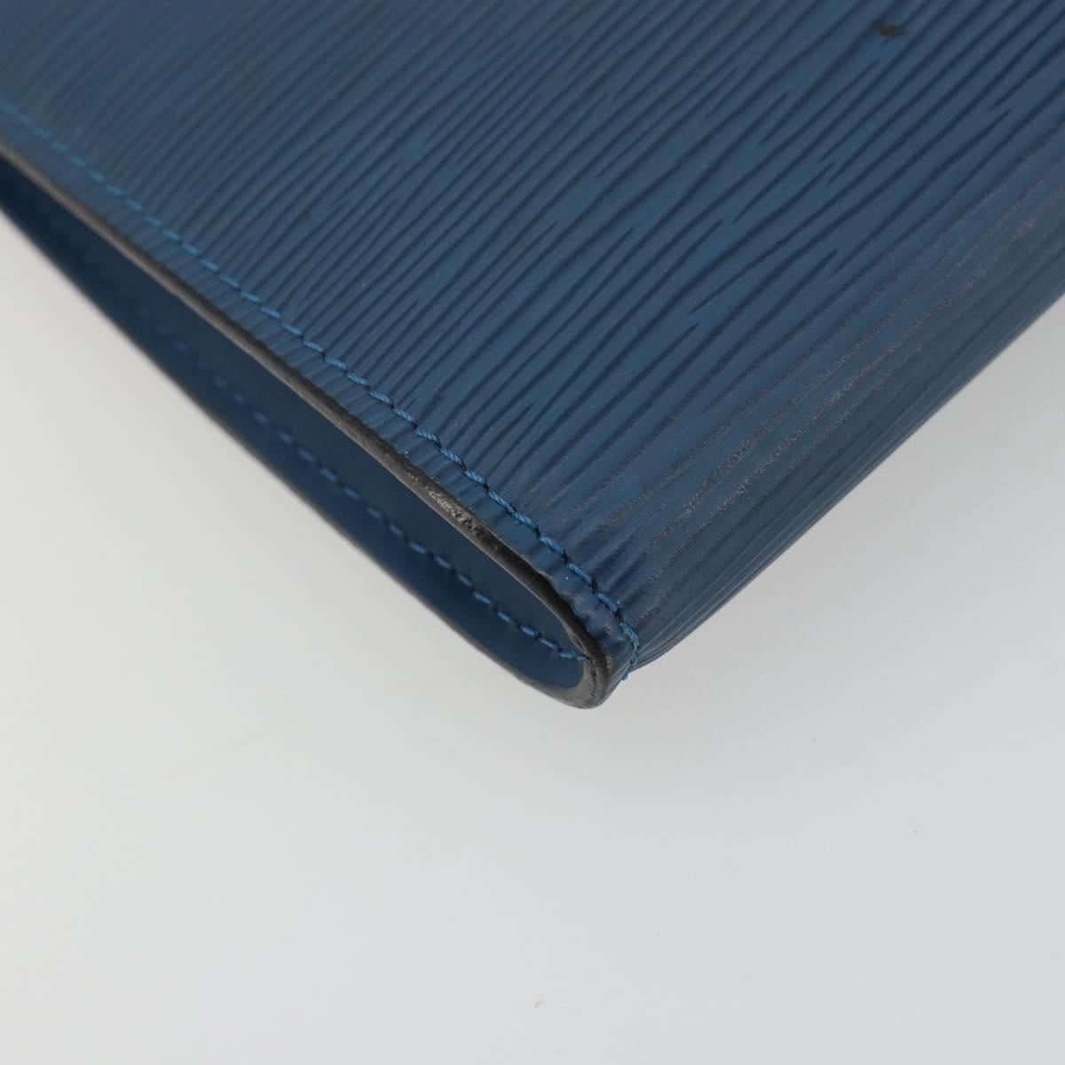 LOUIS VUITTON Epi Pochette Accessoires Pouch Blue M52985 LV Auth 180384