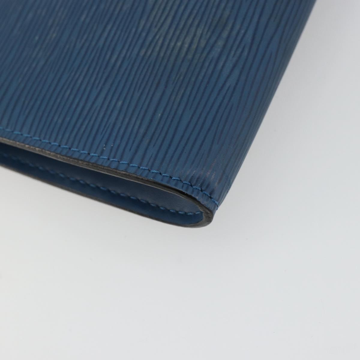 LOUIS VUITTON Epi Pochette Accessoires Pouch Blue M52985 LV Auth 180384