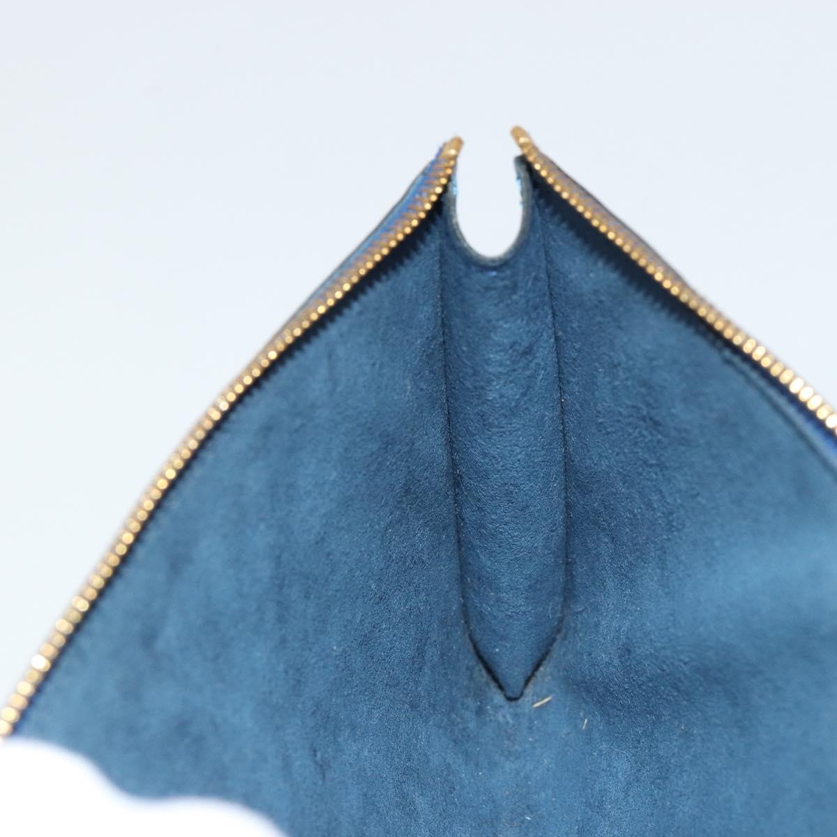 LOUIS VUITTON Epi Pochette Accessoires Pouch Blue M52985 LV Auth 180384