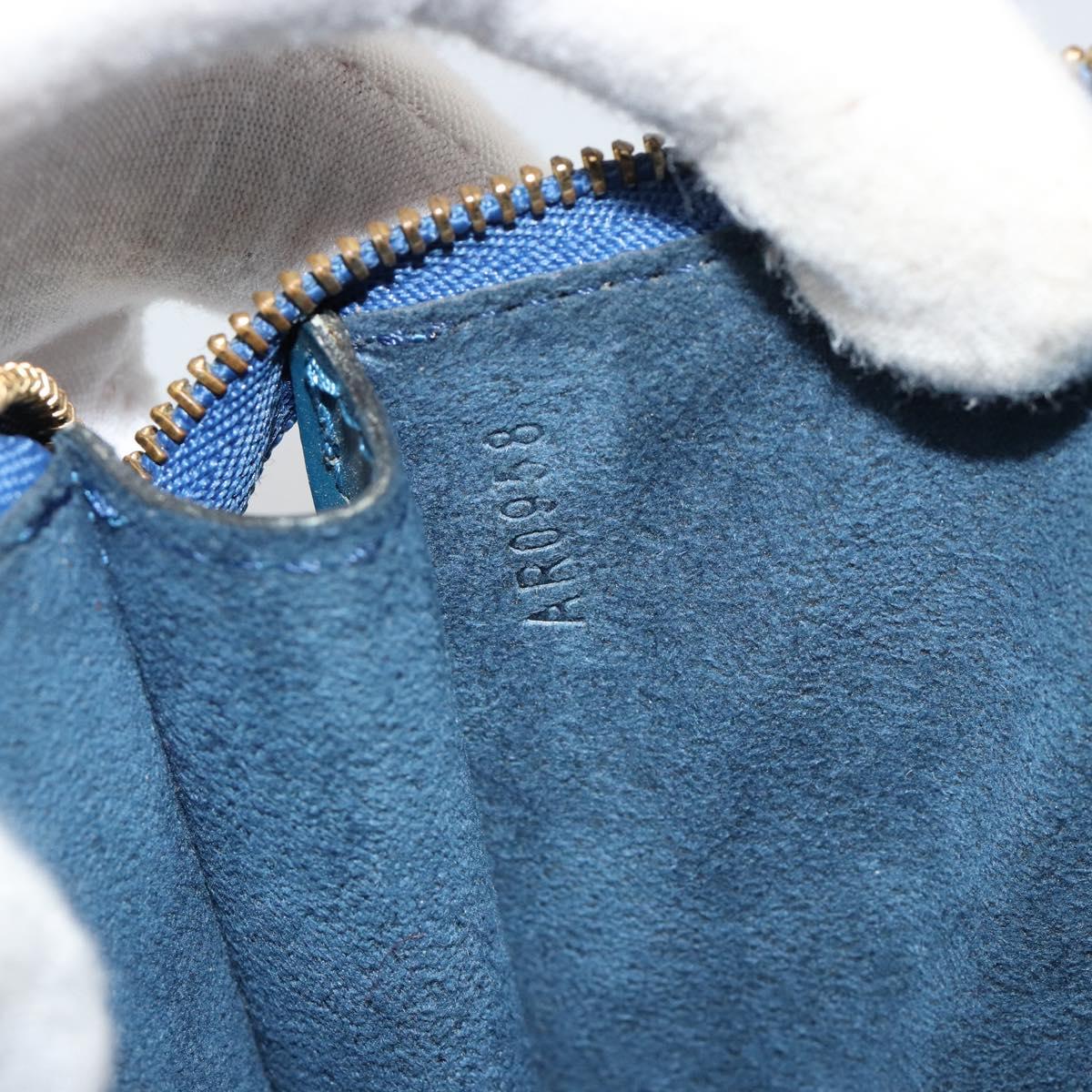 LOUIS VUITTON Epi Pochette Accessoires Pouch Blue M52985 LV Auth 180384