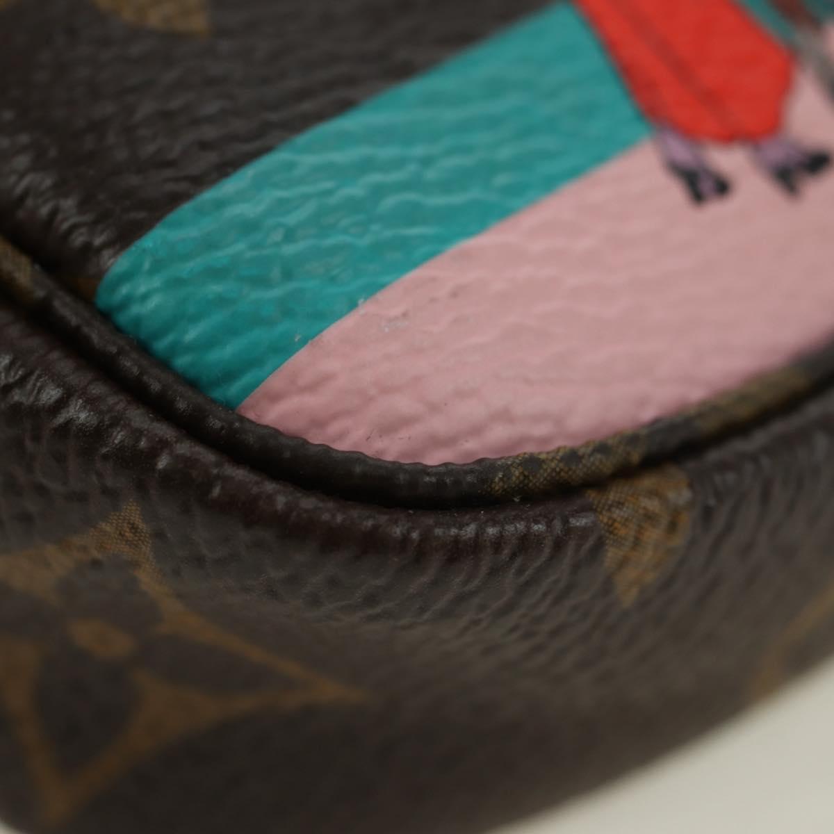 LOUIS VUITTON Monogram Mini Pochette Accessoires Pouch N41667 LV Auth 180386M