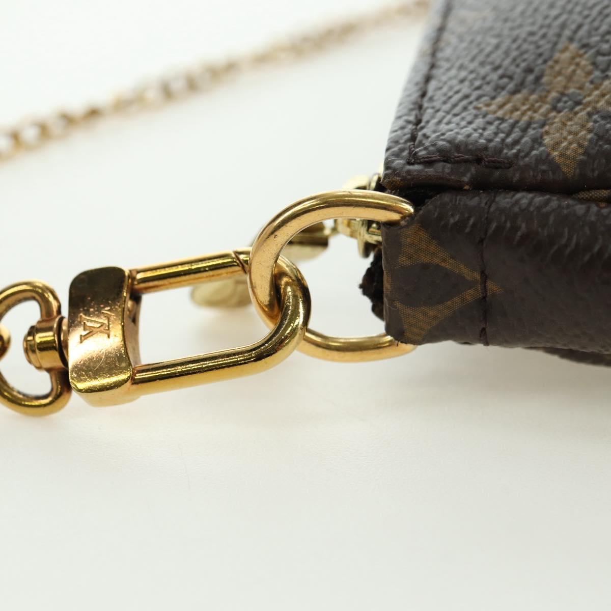 LOUIS VUITTON Monogram Mini Pochette Accessoires Pouch N41667 LV Auth 180386M