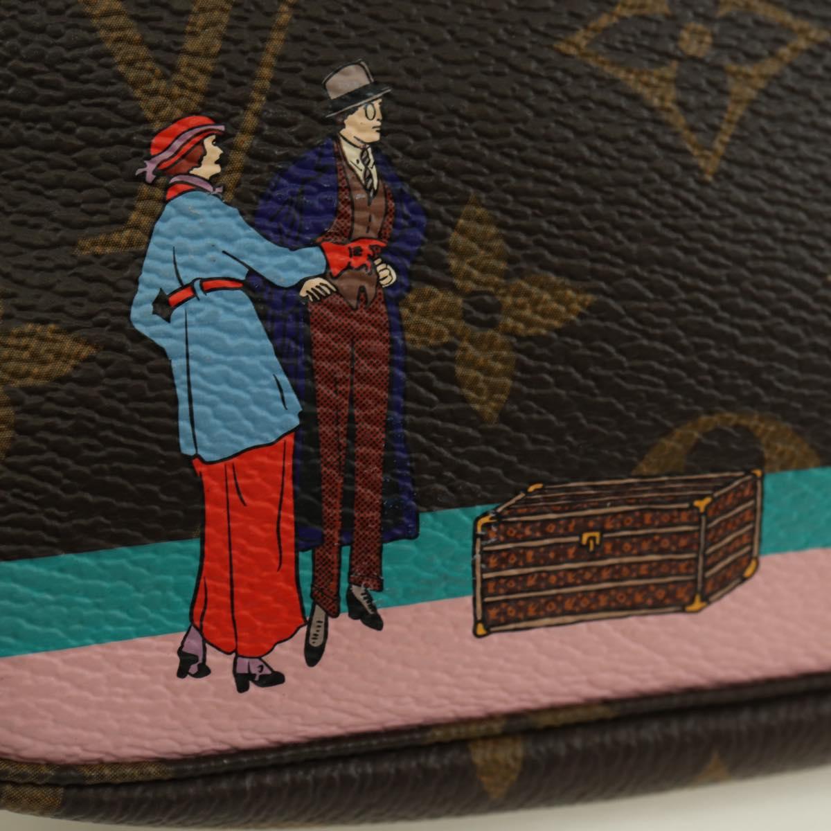 LOUIS VUITTON Monogram Mini Pochette Accessoires Pouch N41667 LV Auth 180386M