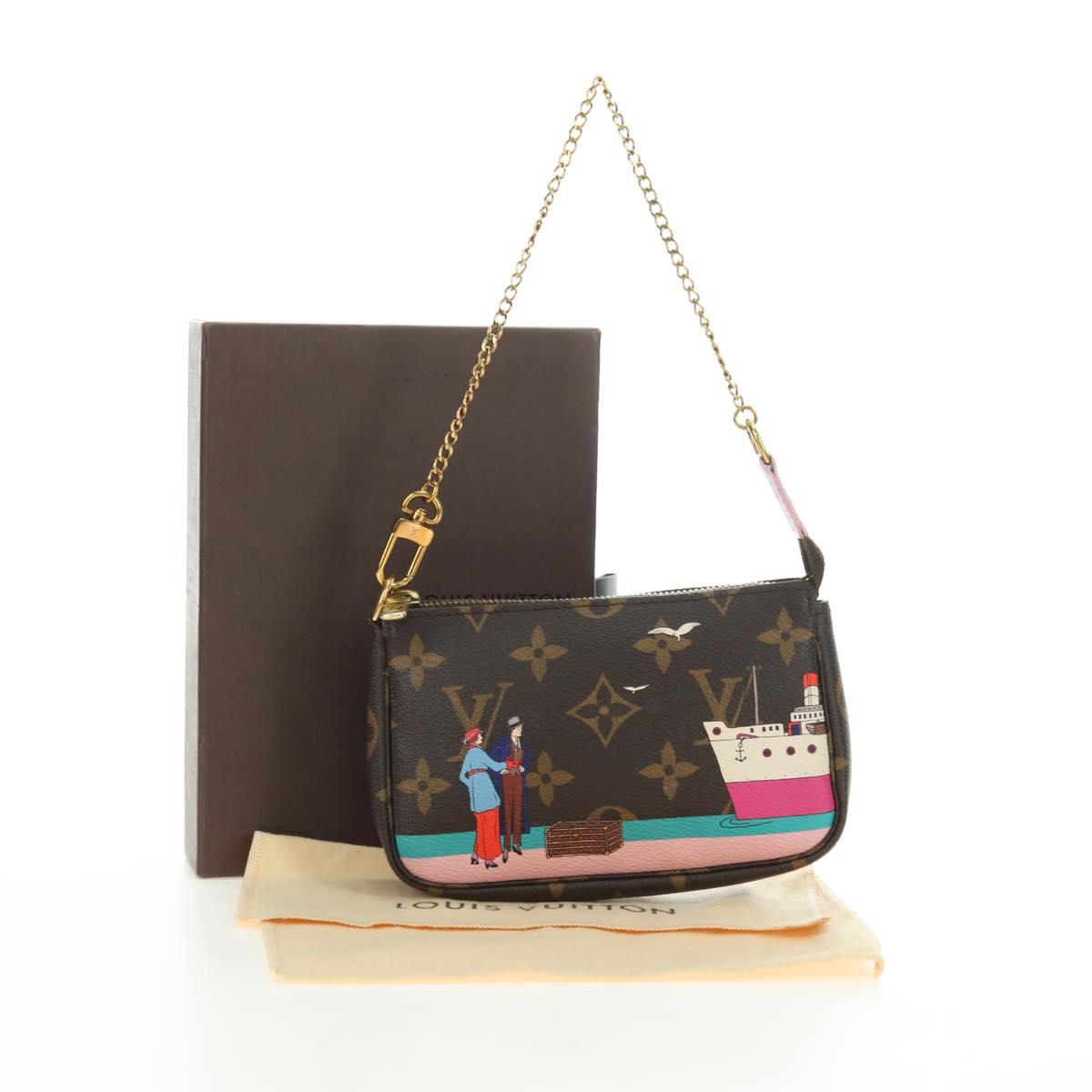 LOUIS VUITTON Monogram Mini Pochette Accessoires Pouch N41667 LV Auth 180386M