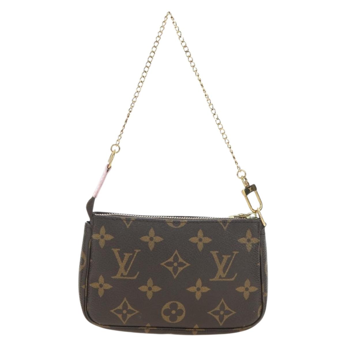 LOUIS VUITTON Monogram Mini Pochette Accessoires Pouch N41667 LV Auth 180386M