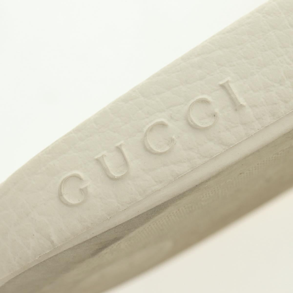 GUCCI Micro GG Supreme Disney Sandals PVC Beige Gold Auth 180388M