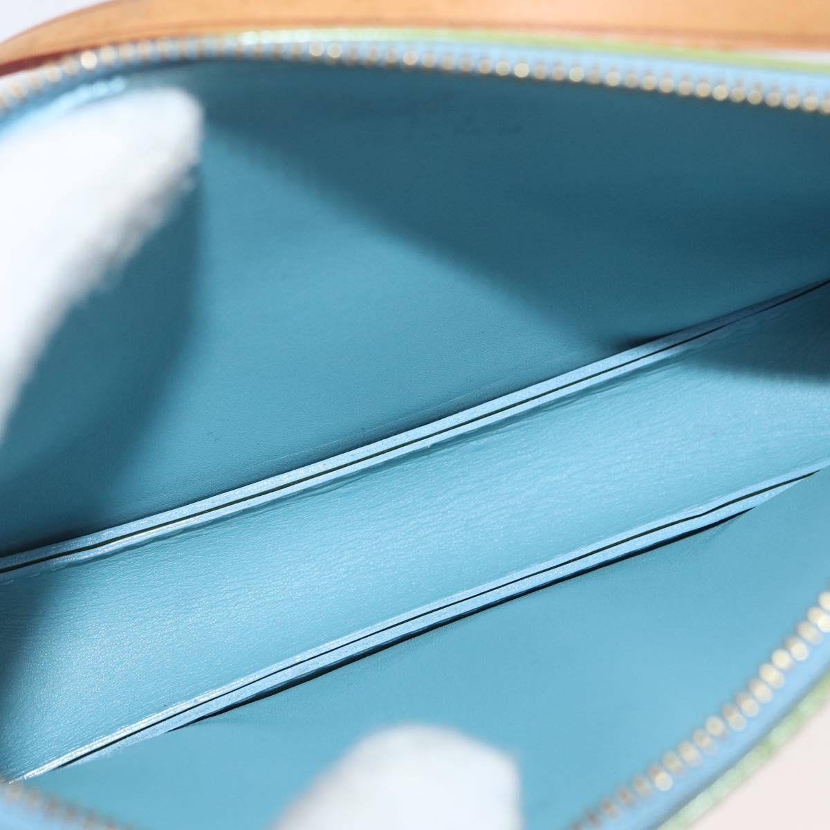 LOUIS VUITTON Monogram Vernis Lexington Pouch Baby Blue M91011 LV Auth 180389A