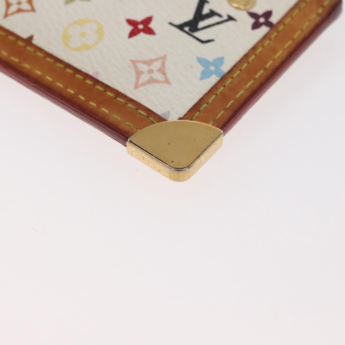 LOUIS VUITTON Monogram Multicolor Pochette Cles Purse White M92655 Auth 180390