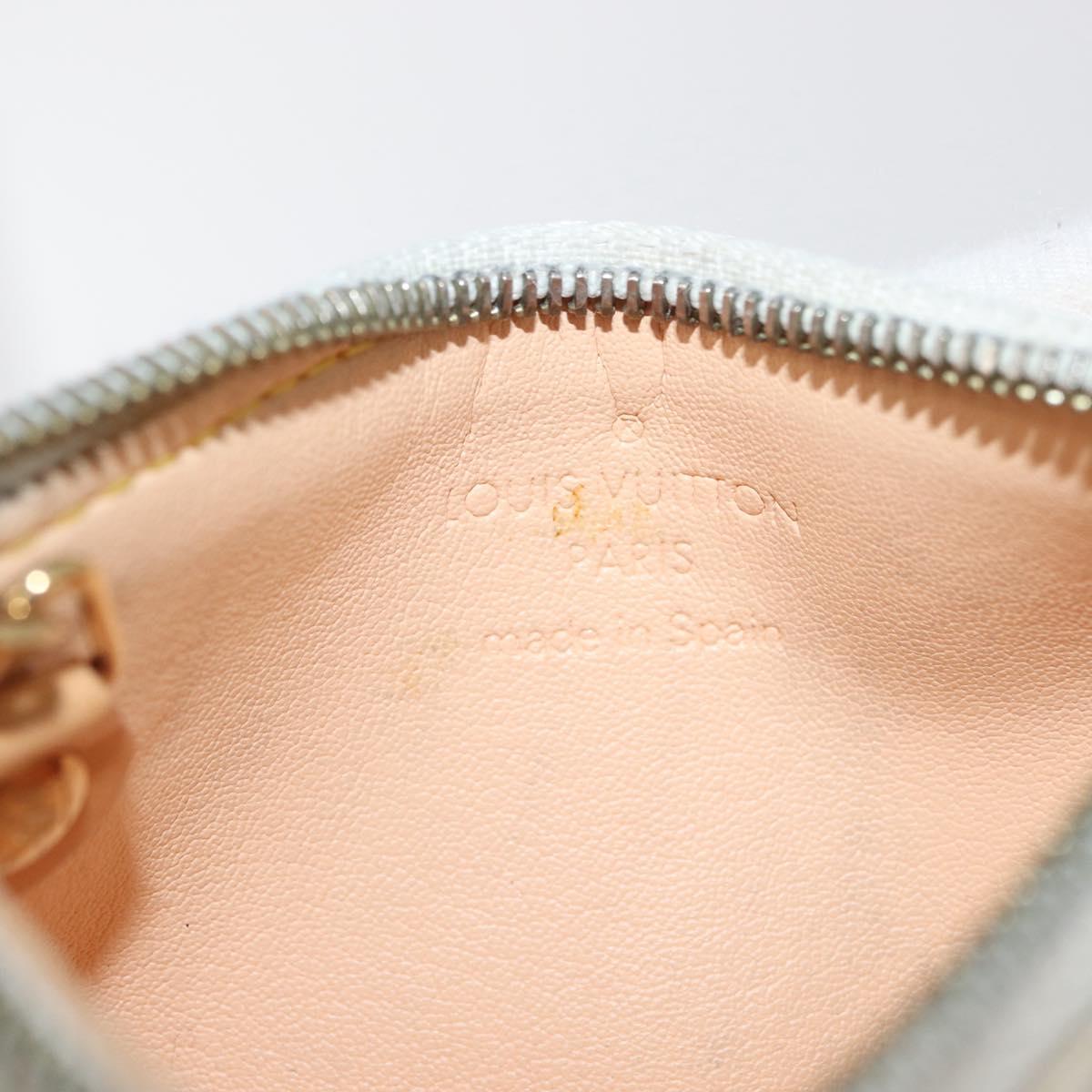 LOUIS VUITTON Monogram Multicolor Pochette Cles Purse White M92655 Auth 180390
