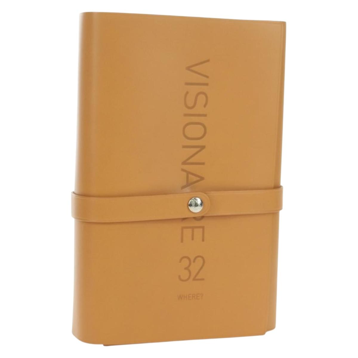 HERMES Postcard Set Visionaire 32 Playing Cards Leather Beige Auth 180397M