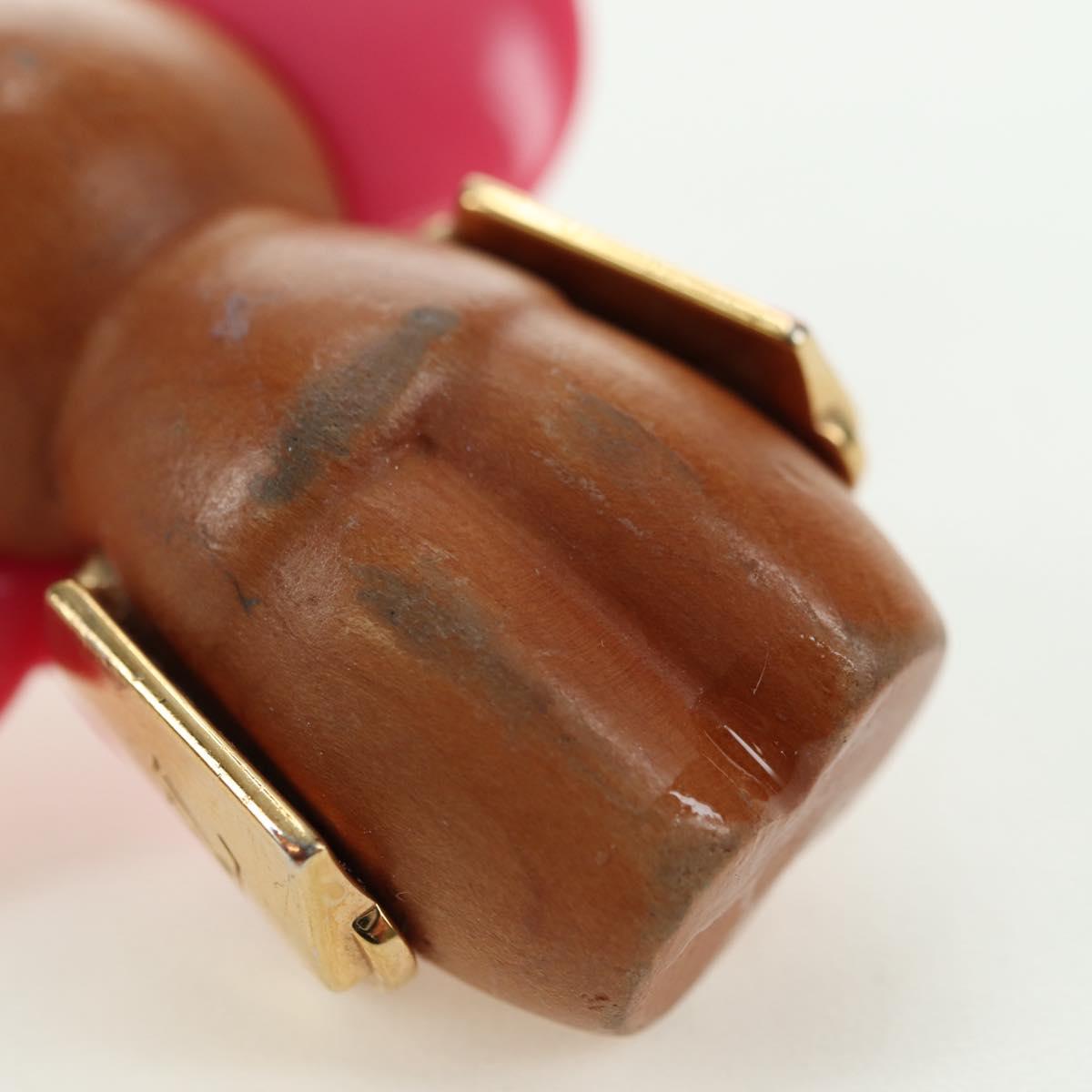 LOUIS VUITTON Porte Cre Vivienne Charm metal Gold Tone M67298 LV Auth 180398M