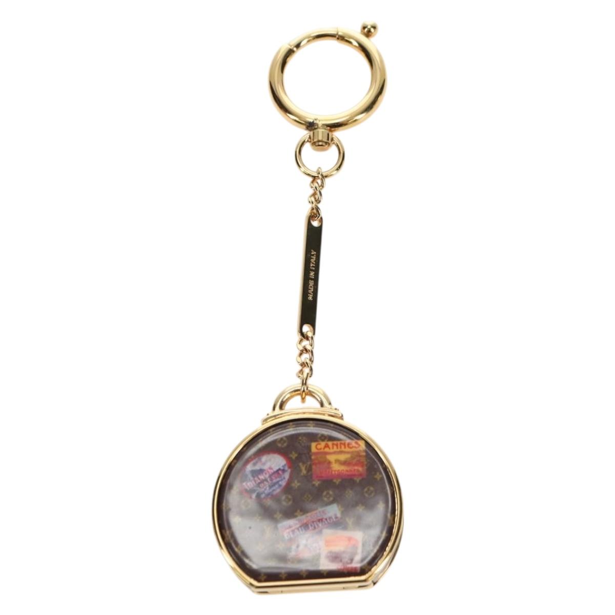 LOUIS VUITTON Porte Cles Boite Chapeau Key Holder metal Gold M62230 Auth 180399M