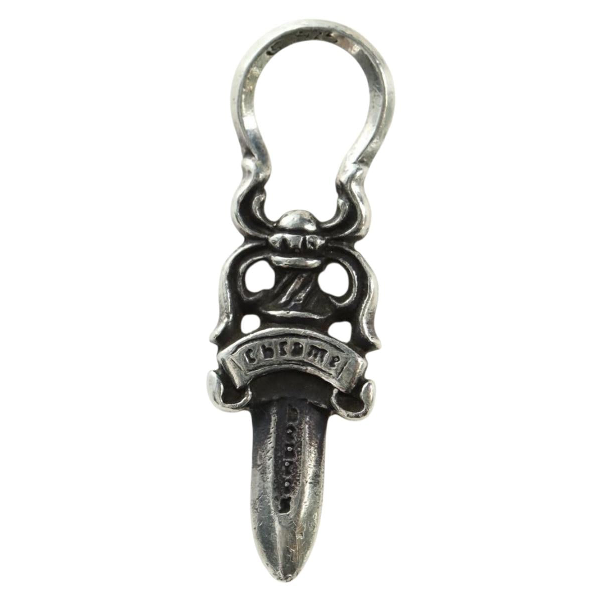 Chrome Hearts Dagger Charm Pendant Top Ag925 Silver Auth 180401M