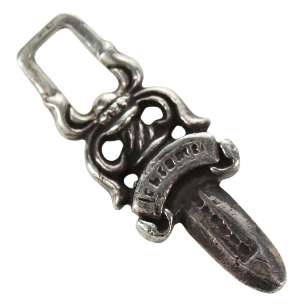 Chrome Hearts Dagger Charm Pendant Top Ag925 Silver Auth 180402M