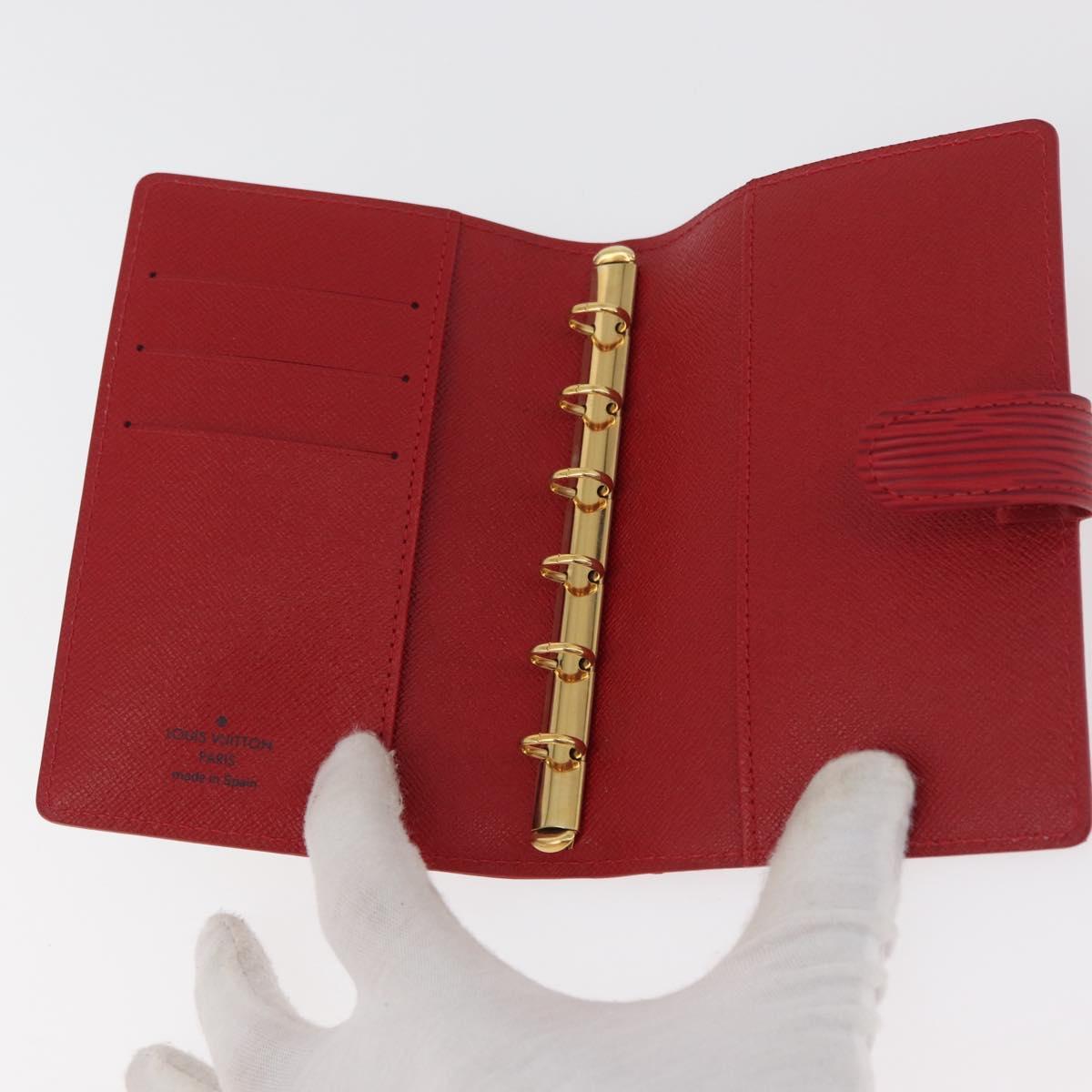 LOUIS VUITTON Epi Agenda PM Day Planner Cover Red R20057 LV Auth 180406A