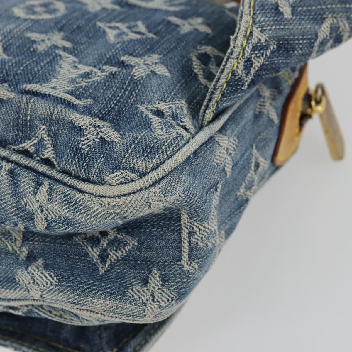 LOUIS VUITTON Monogram Denim Bum Bag Body Bag Blue M95347 LV Auth 180427A