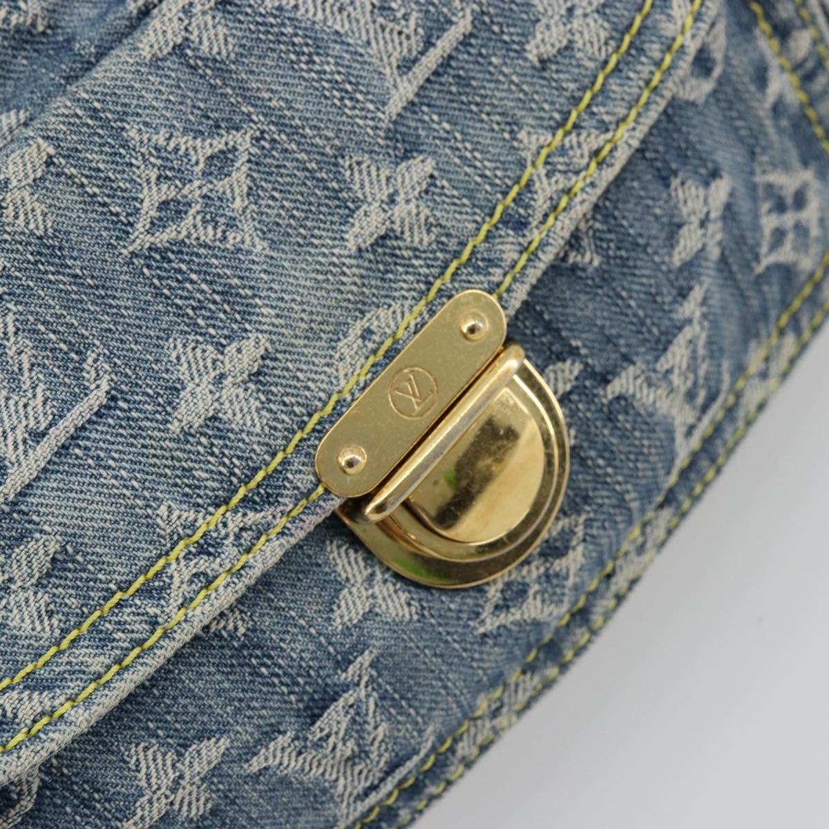 LOUIS VUITTON Monogram Denim Bum Bag Body Bag Blue M95347 LV Auth 180427A