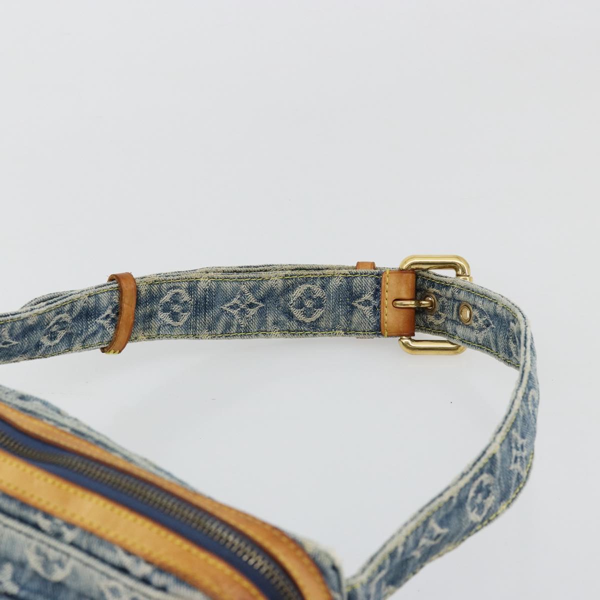 LOUIS VUITTON Monogram Denim Bum Bag Body Bag Blue M95347 LV Auth 180427A