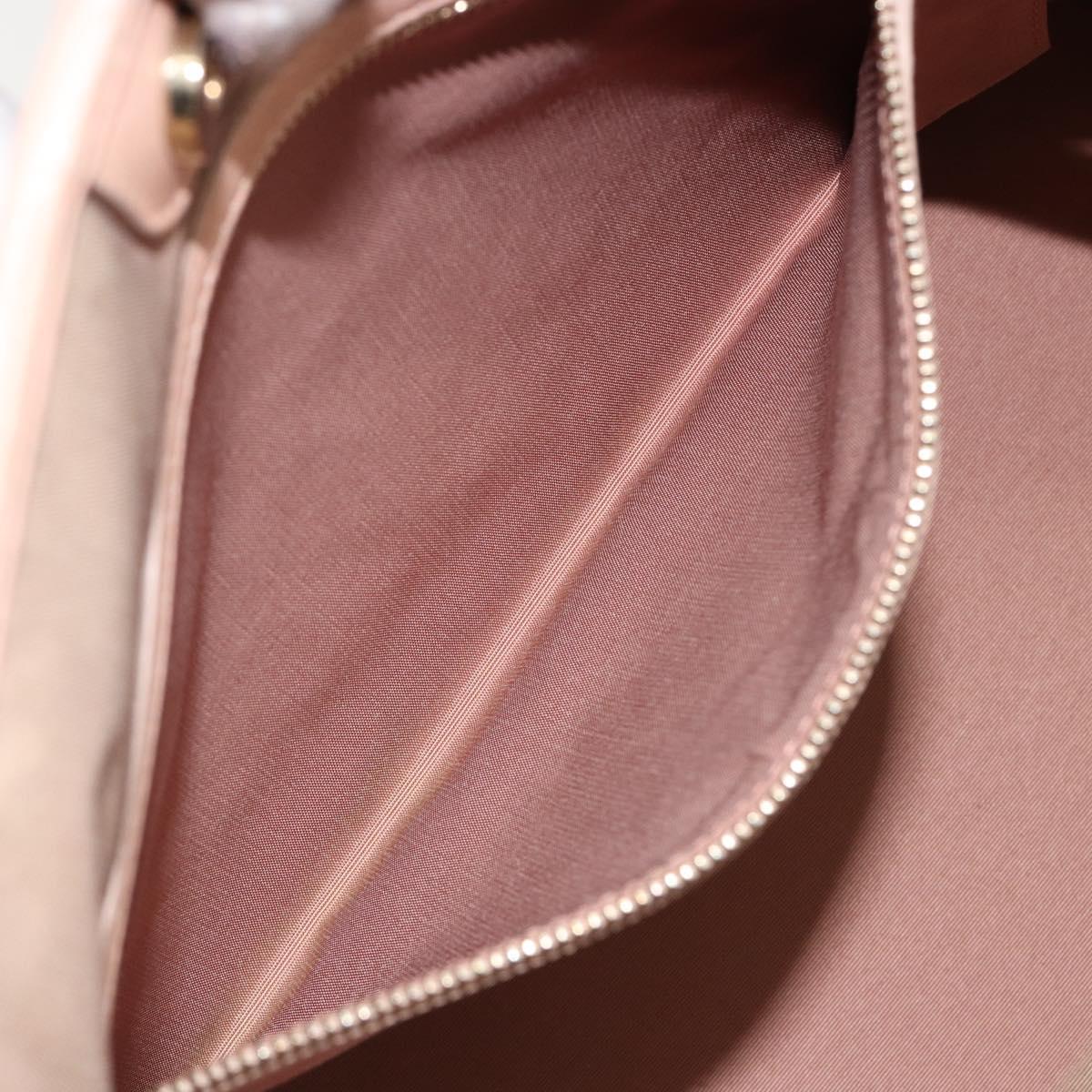 Christian Dior Canage Panarea Tote Bag Coated Canvas Pink Gold Auth 180459