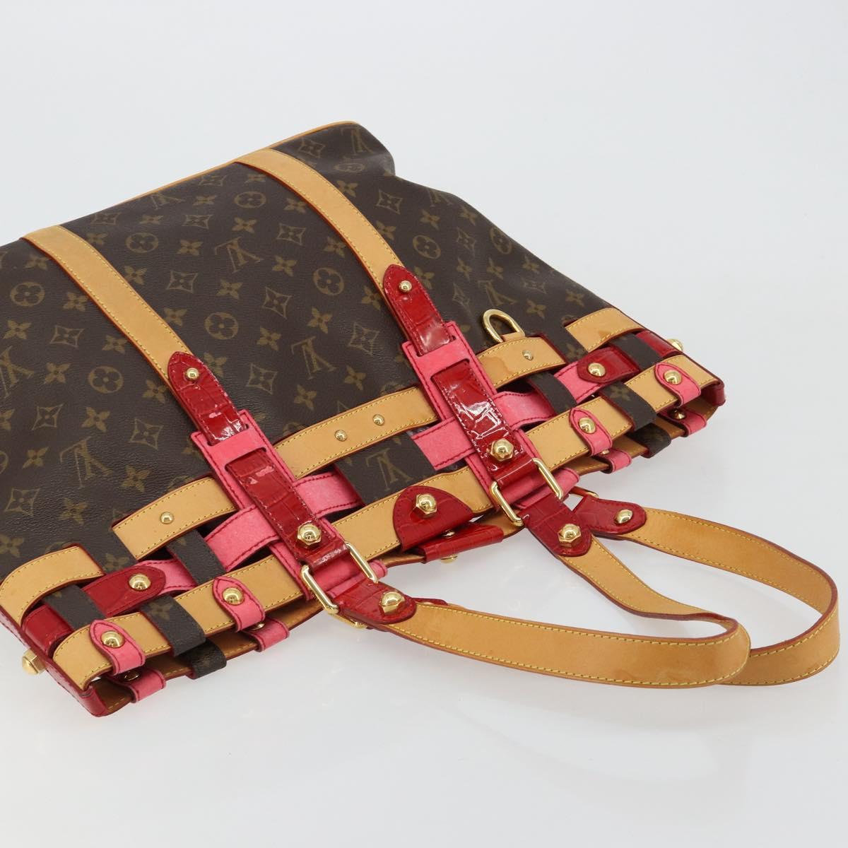LOUIS VUITTON Monogram Ruby Neo Bucket Tote Bag Red M95613 LV Auth 180461