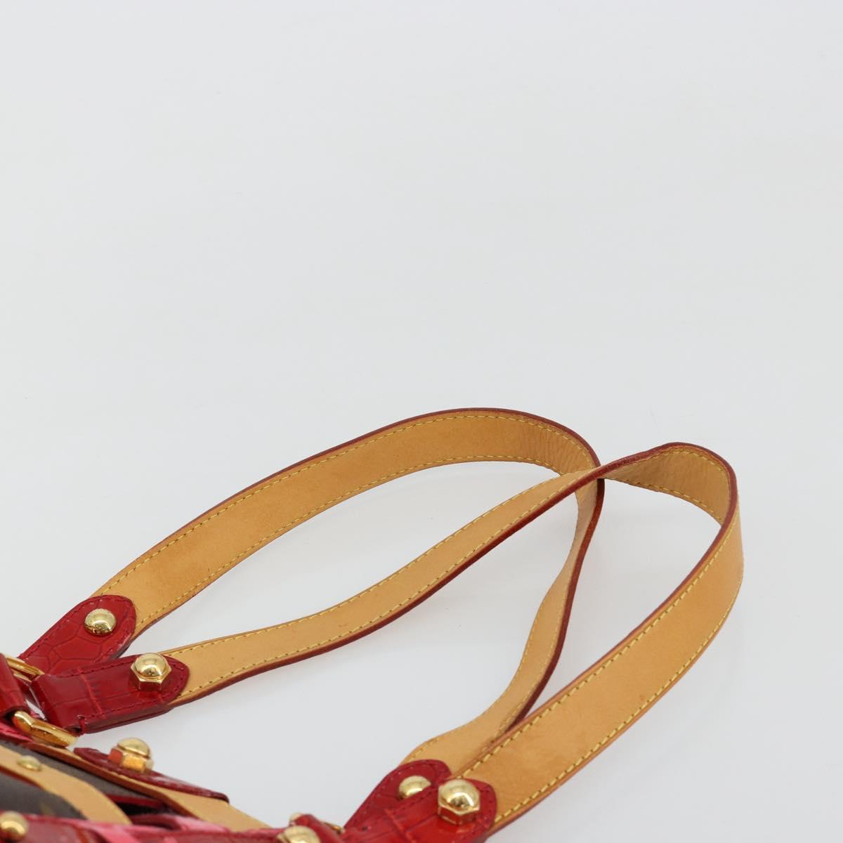 LOUIS VUITTON Monogram Ruby Neo Bucket Tote Bag Red M95613 LV Auth 180461