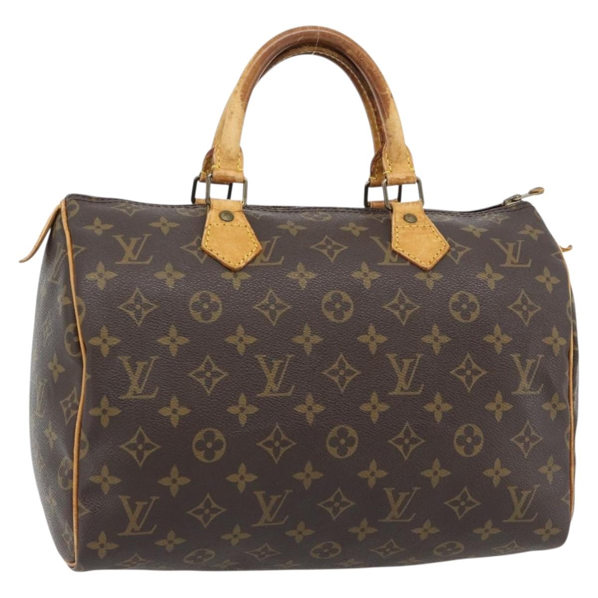 LOUIS VUITTON Monogram Speedy 30 Hand Bag M41526 LV Auth 180468