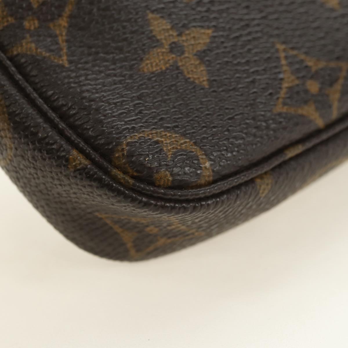LOUIS VUITTON Monogram Mini Pochette Accessoires Pouch N41667 LV Auth 180474V
