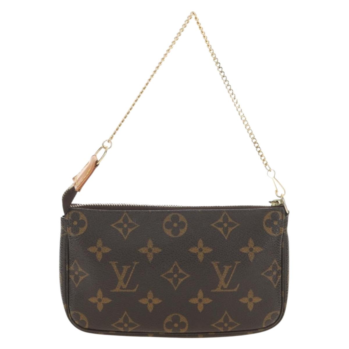 LOUIS VUITTON Monogram Mini Pochette Accessoires Pouch N41667 LV Auth 180474V