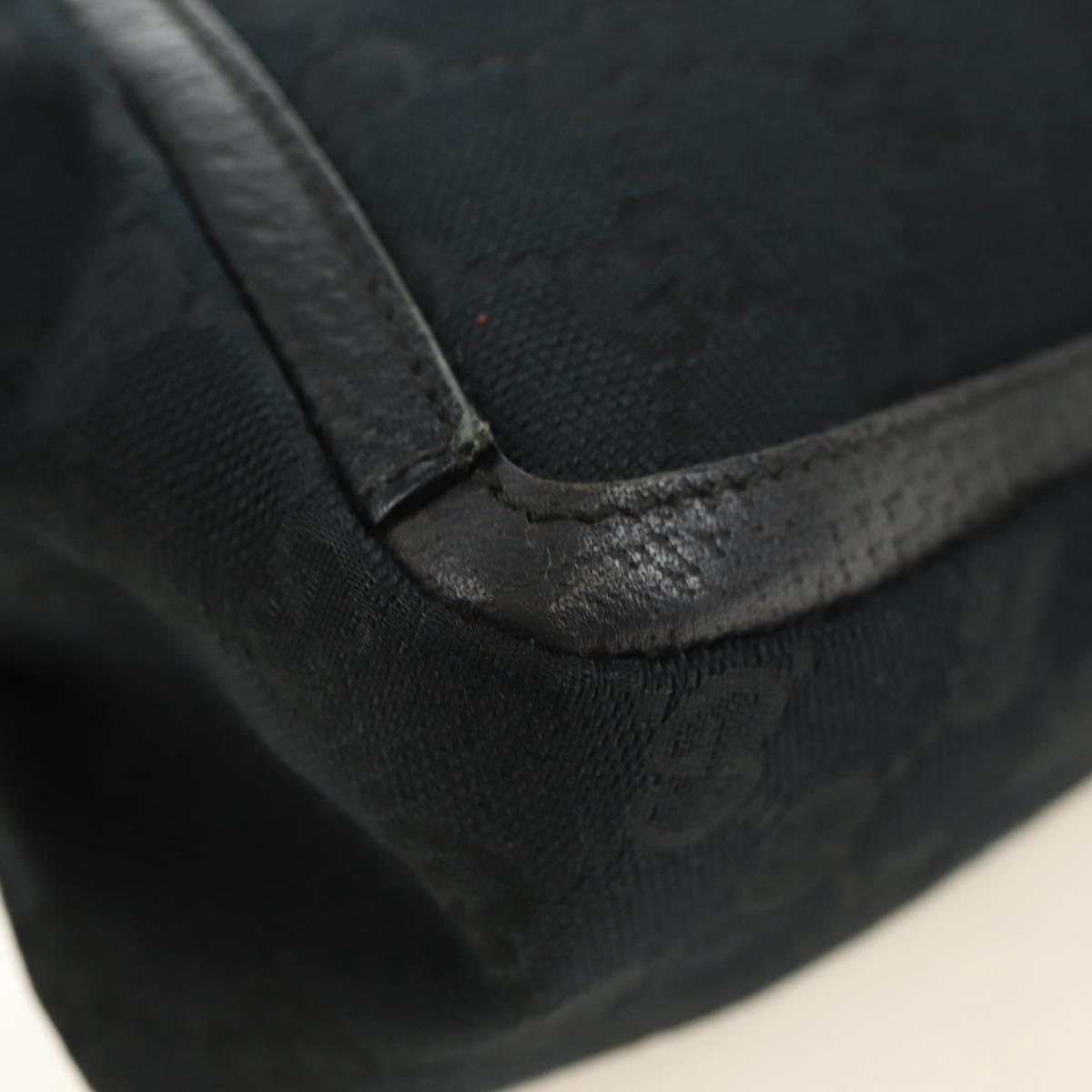 GUCCI GG Canvas Shoulder Bag Black Gold 130939 Auth 180484SAV