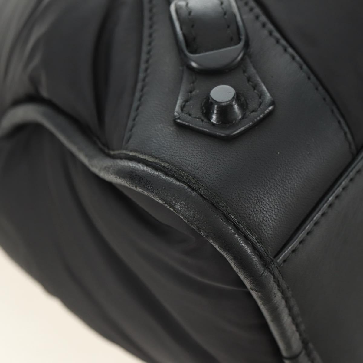 BALENCIAGA The City Hand Bag Nylon 2way Black 115748 Auth 180488SAM