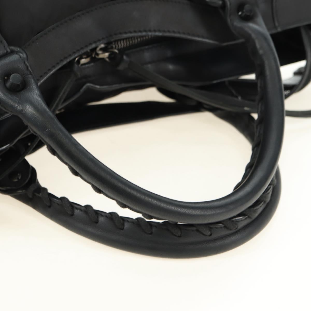 BALENCIAGA The City Hand Bag Nylon 2way Black 115748 Auth 180488SAM