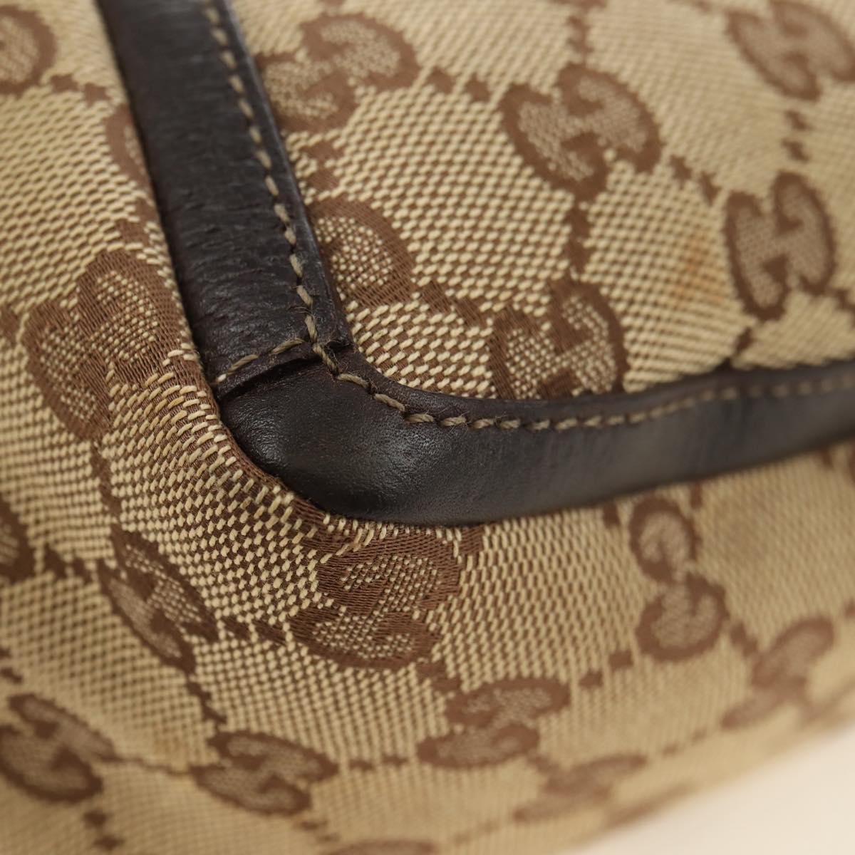 GUCCI GG Canvas Shoulder Bag Beige Gold 130939 Auth 180505SAV