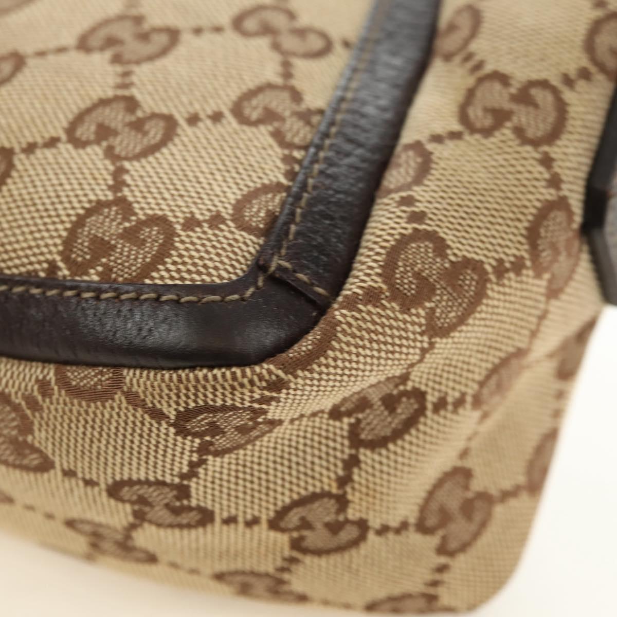 GUCCI GG Canvas Shoulder Bag Beige Gold 130939 Auth 180505SAV