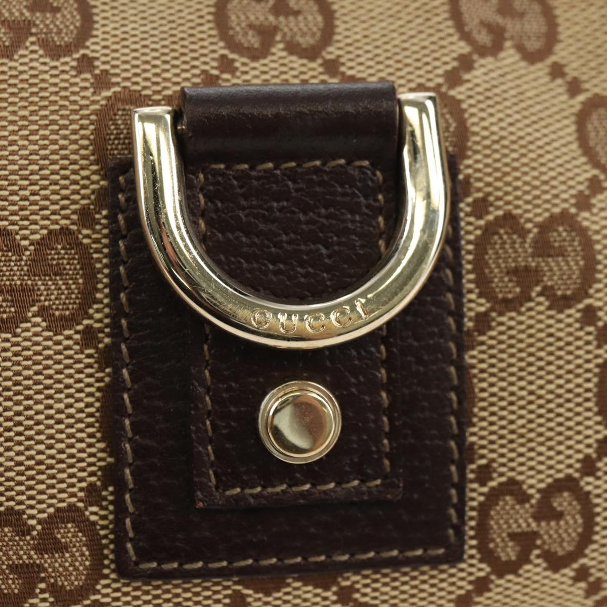 GUCCI GG Canvas Shoulder Bag Beige Gold 130939 Auth 180505SAV