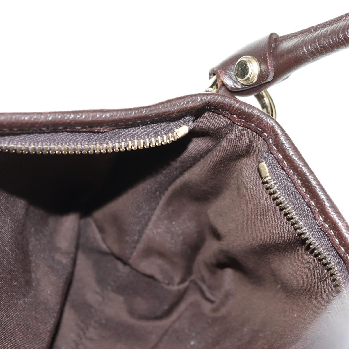 GUCCI GG Canvas Shoulder Bag Beige Gold 130939 Auth 180505SAV