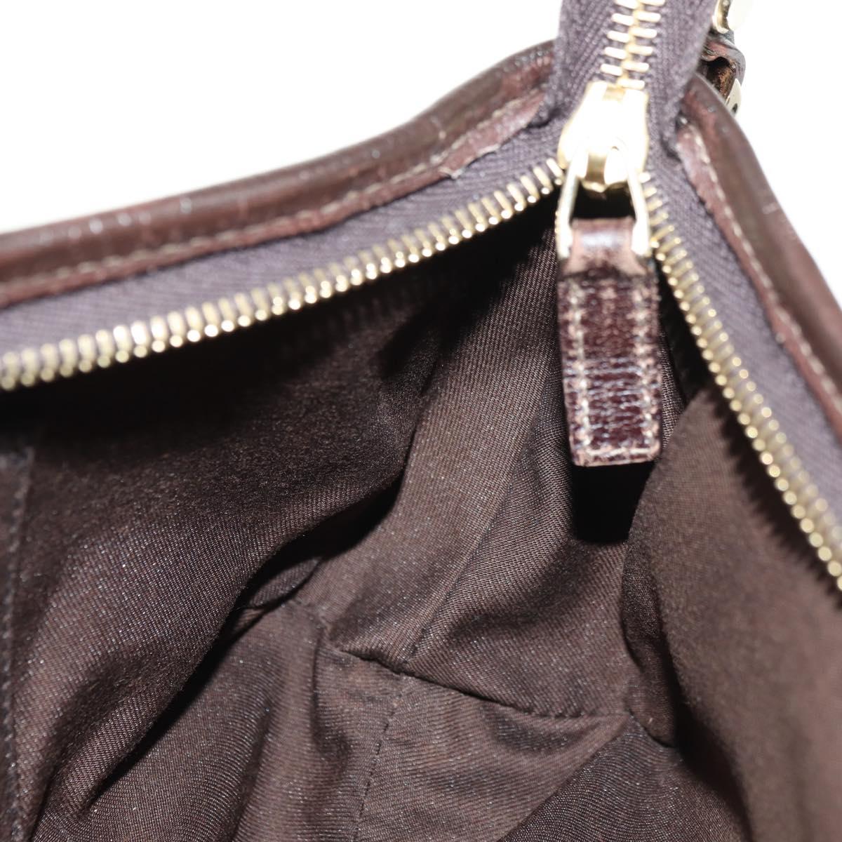 GUCCI GG Canvas Shoulder Bag Beige Gold 130939 Auth 180505SAV
