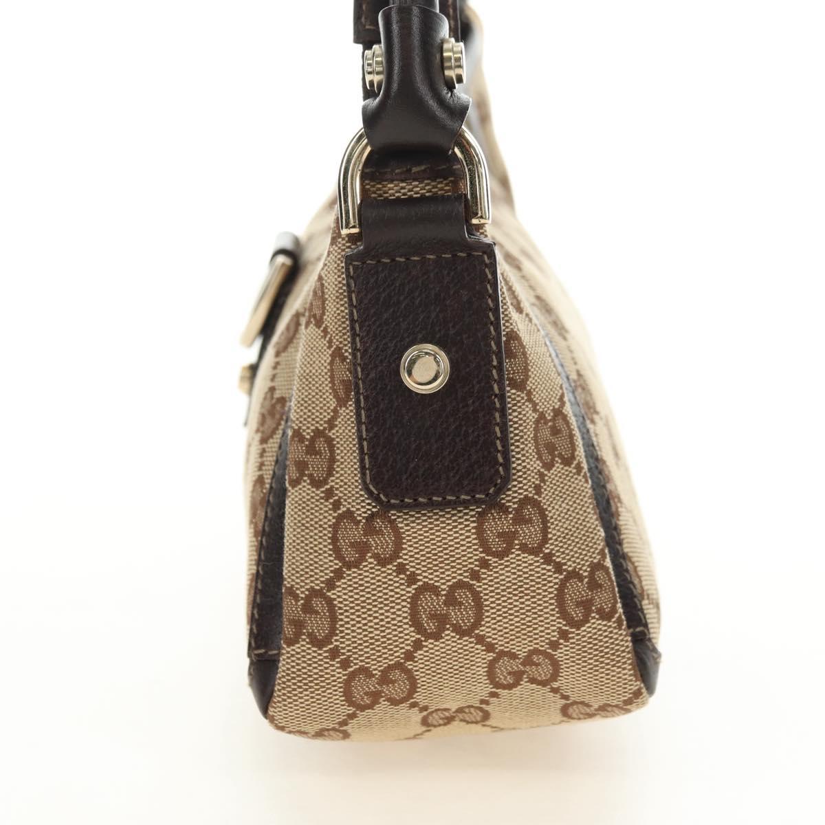 GUCCI GG Canvas Shoulder Bag Beige Gold 130939 Auth 180505SAV
