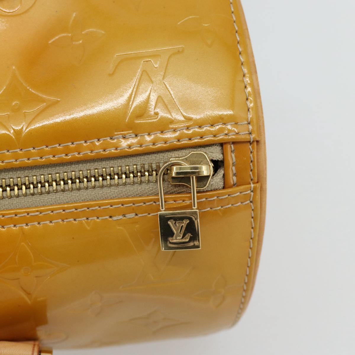 LOUIS VUITTON Monogram Vernis Bedford Hand Bag Beige M91006 LV Auth 180519